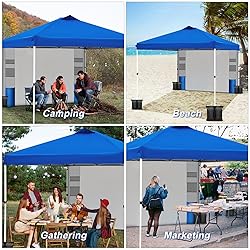 WEIZE 10ft X10ft Pop Up Canopy Tent,One-Button Push