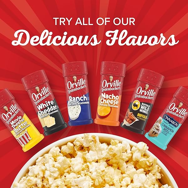 ORVILLE REDENBACHER’S POPCORN SEASONING, MOVIE THEATER BUTTER FLAVOR, 2.4 OZ.