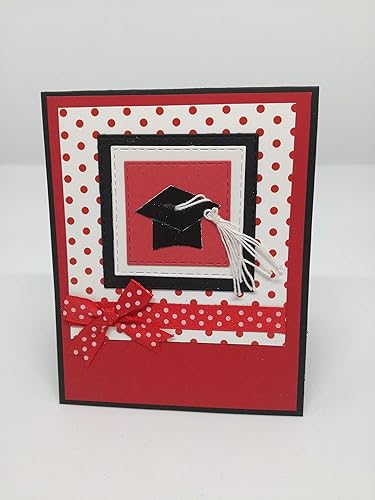 Laurea Biglietto D Auguri Formato 12 5 X 10 Cm Congratulazioni Congrats Rosso 110 E Lode Realizzato A Mano Personalizzabile Spazio Interno Bianco Per Messaggio Personale Amazon It Handmade