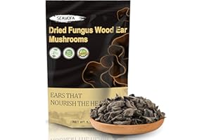 SEAYOFA 5.29oz Dried Black Fungus – Premium Wood Ear Mushrooms, All-Natural, Vegan, Gluten-Free, Ideal for Asian Cuisine, Stir-Fries, Soups, Salads, Cold Dishes