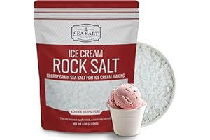 Ice Cream Salt, Rock Salt for Ice Cream Making, Universally Compatible Coarse Sea Salt and Non-Iodized Salt for All Ice Cream Maker, 5 lb Bag, Sea Salt Superstore