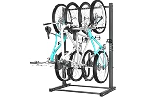 Ultrawall Freestanding Bike Rack, Vertical Bike Storage Stand for Garage, Indoor Bicycle Organizer, Holds Up to 4 Bikes