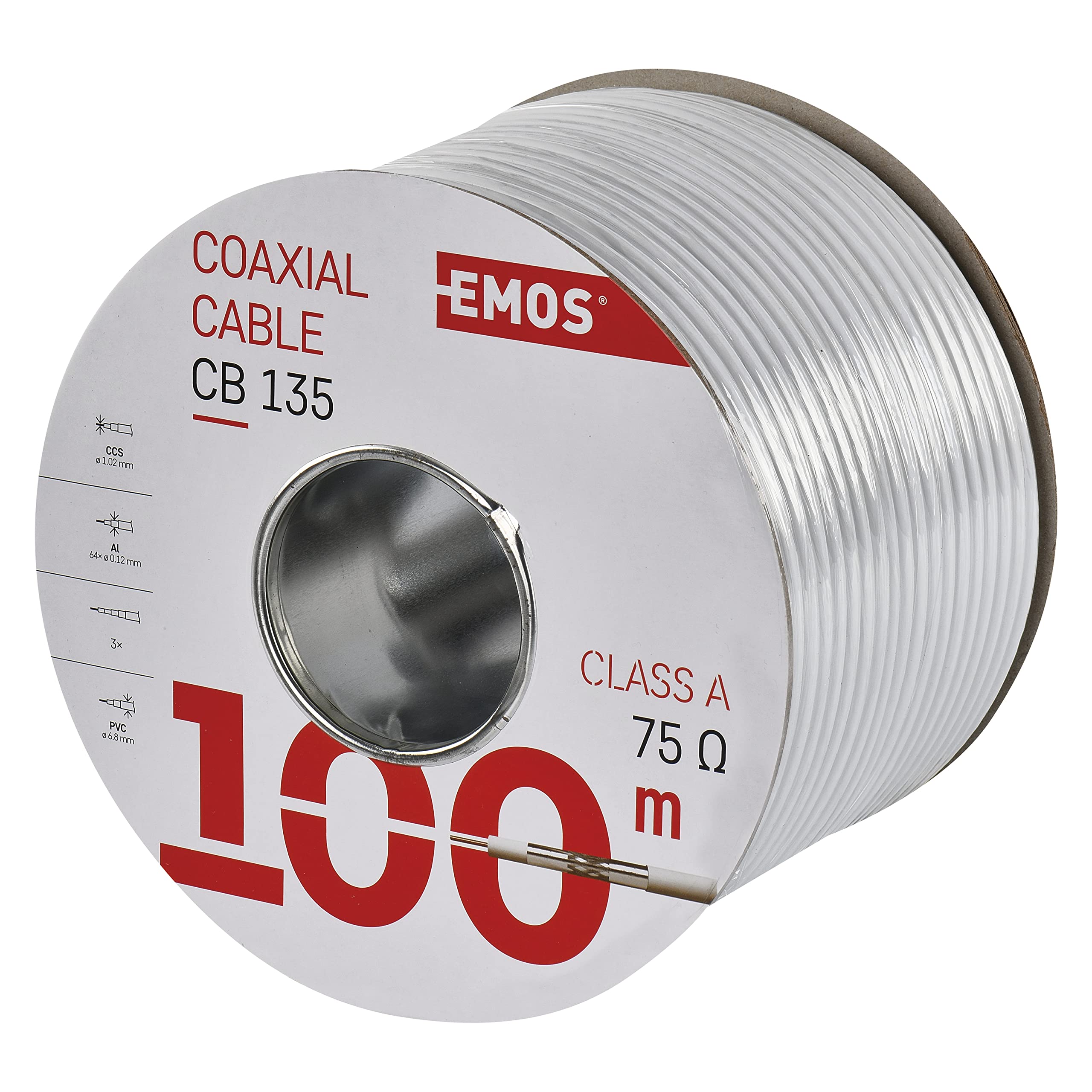 EMOS cB135 100m Coaxial Cable