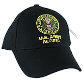 EAGLE CREST U.S. Army Retired Cap Black