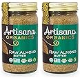 Artisana Organics Raw Almond Butter (2 Pack, 14oz Jars) | No Sugar Added, No Palm Oil, Vegan, Paleo and Keto Friendly, Non-GM