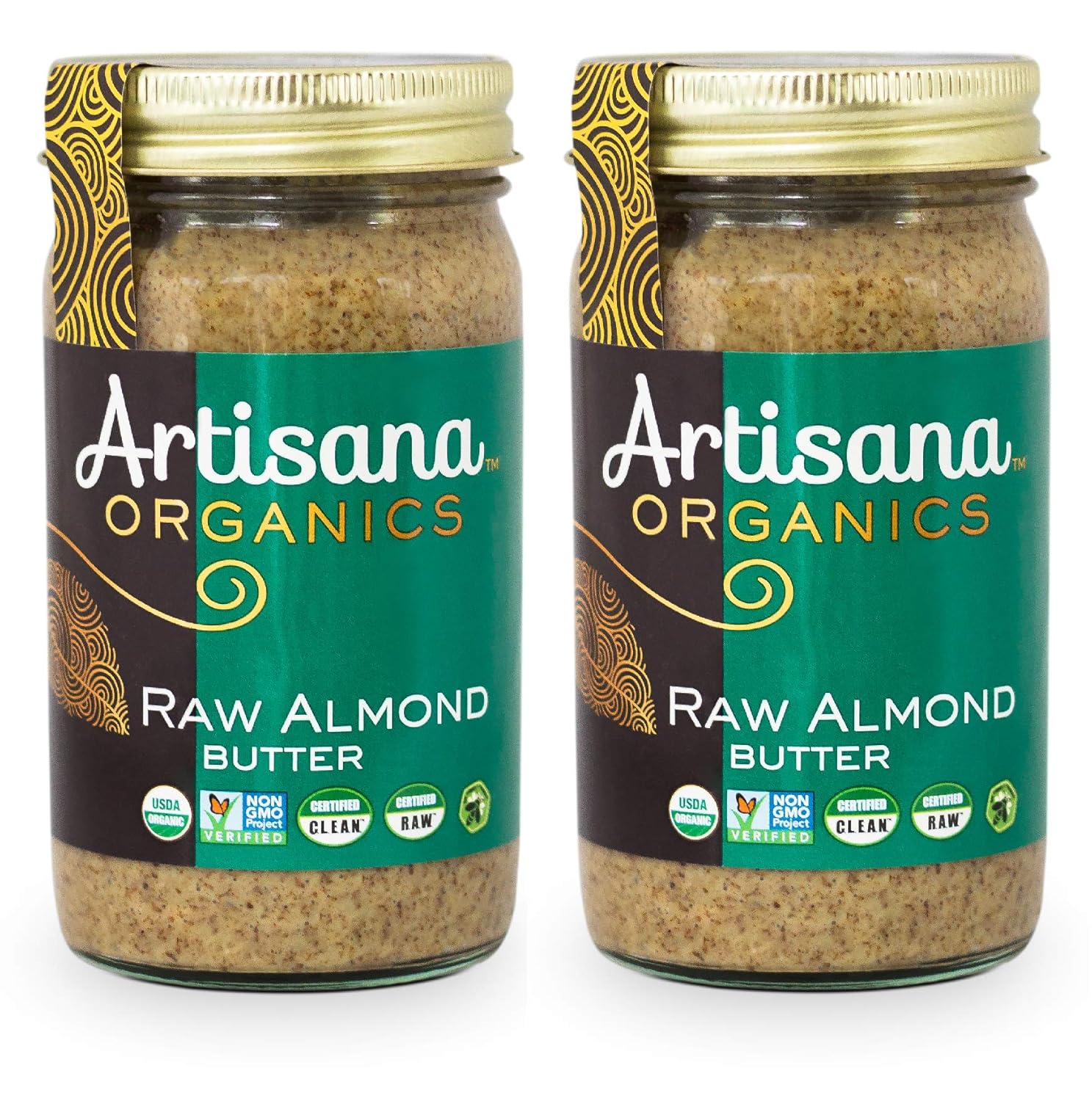 Artisana Organics Non GMO Raw Almond Butter, 14 oz (2 Pack)