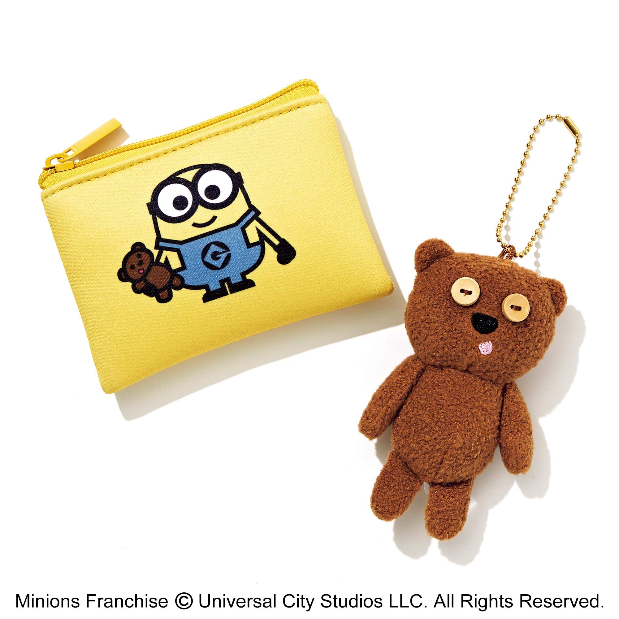 sweet(スウィート)2021年3月号：2/12発売【雑誌付録】ミニオンズ ティムのミニチャーム&ボブのポーチセット