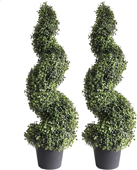 Artificial Boxwood Spiral Topiary Tree 