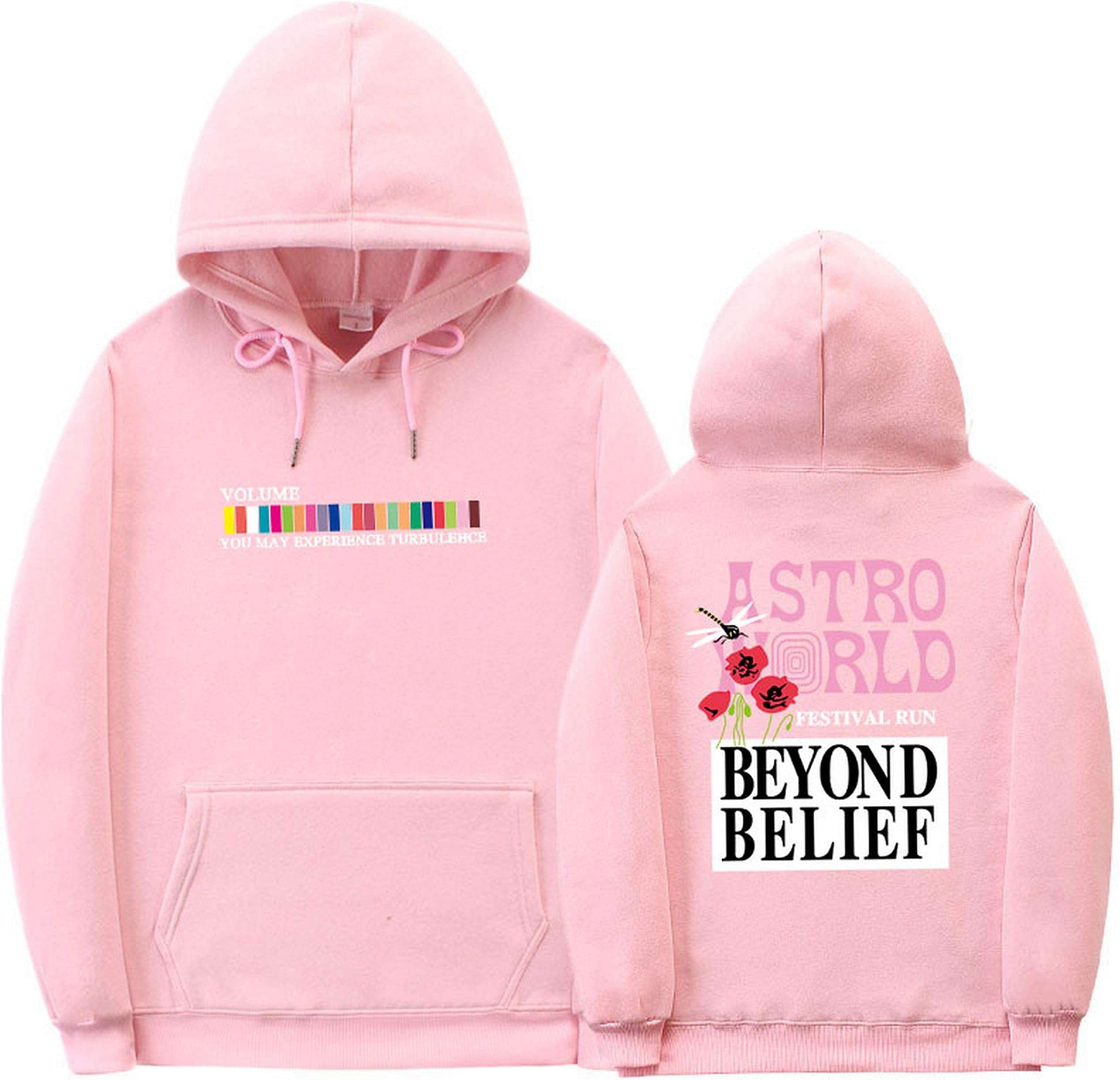 Travis Scott Sweatshirt Hoodie Rapper Merch for Men Women Teen Unisex Comfortable Soft Fabric Pink