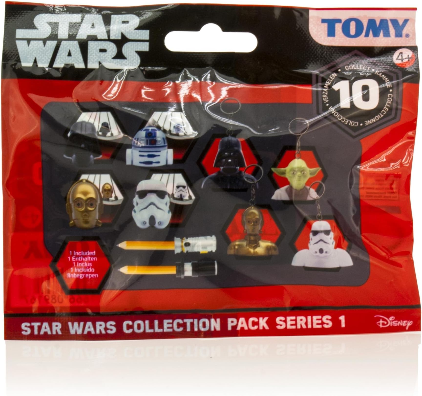 Star Wars Collection Mystery Blind Bag (Single Pack) - Each pack contains either a Star Wars themed keychain, bike tyre cap or lightsaber pencil topper