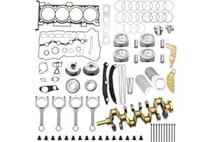 IGNISPARK G4KJ 2.4L Engine Rebuild Overhaul Kit w/Crankshaft/Connecting Rod/Timing Chain Kit/Head Gasket Kit/Pistons for Kia Sportage Hyundai Tucson Sonata Santa Fe Sport 2.4L