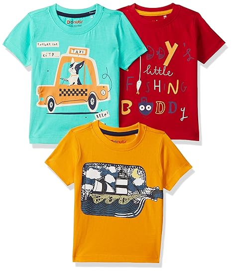 Baby-Boys Regular fit T-Shirt (Pack of 3)