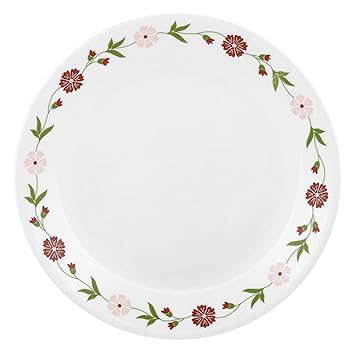 Corelle Livingware Spring Pink Vitrelle Glass Dinner Set, 21-Pieces, Multicolor
