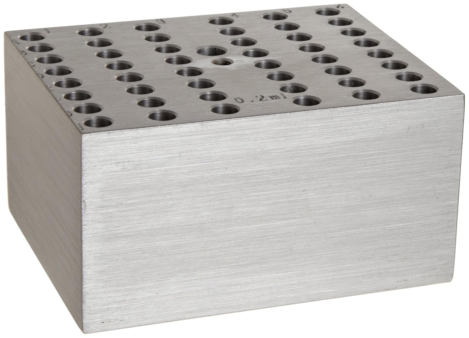 Benchmark Scientific BSW02 Aluminum Dry Bath Heating Block for Digital Dry Bath Incubator, 48 x 0.2mL Tubes or 6 PCR Strips of 8 Tubes Each Capacity