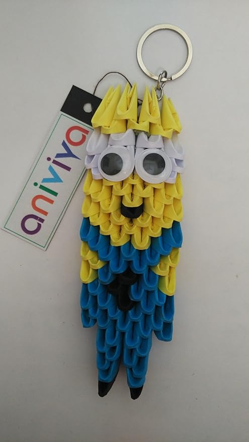 3d Origami Minion Keychain Amazonin Bags Wallets Luggage