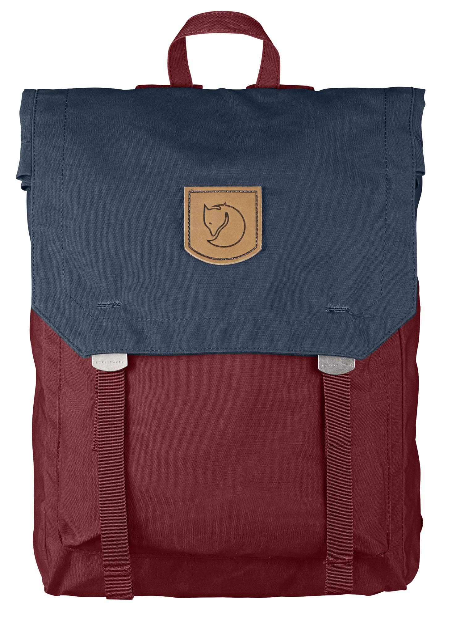 Fjallraven - Foldsack No. 1 Backpack, Fits 15" Laptops, Ox Red-Navy