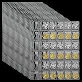 Acrux7 750 Pockets Coin Binder Pages, 1.38 inch Coin Sleeves Coin Holders for Collectors, 25 Sheet 30-Pocket Plastic Sheets w