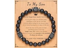 UPROMI To My Husband, Boyfriend, Son, Grandson, Dad, Grandpa, Papa, Daddy, Brother, Man, Stepdad, Uncle, Fiance, Soulmate, Nephew, Godfather Gifts, Elastic Rope Bracelet for Men Teens