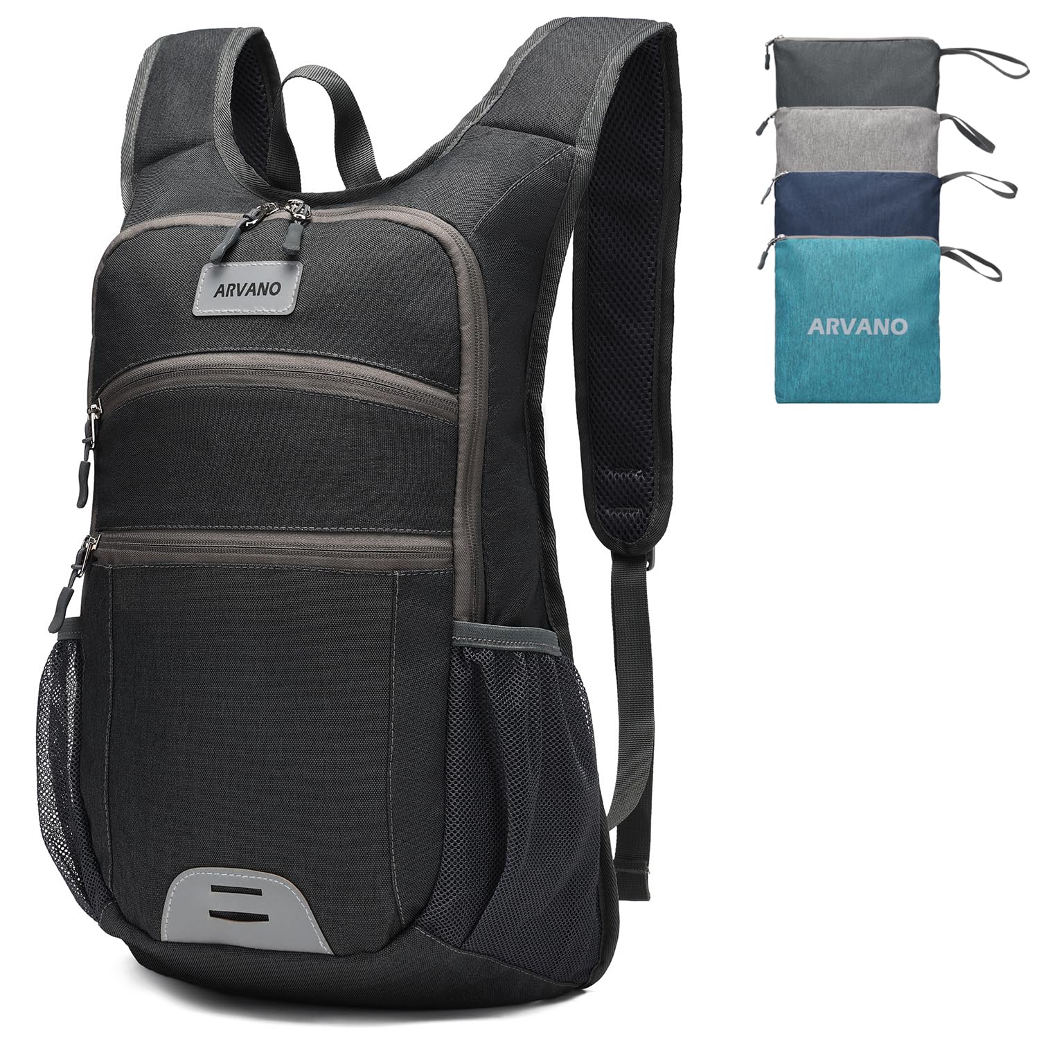 Arvano Foldable Hiking Backpack 10L, Cycling Backpack Waterproof, Lightweight, Travel Rucksack Packable for Men Women, Small Bag for Work, Gym, Camping, Walking, Sport Daypack