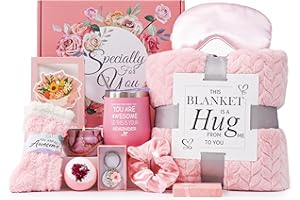 Gift Basket for Women, Unique Get Well Soon Self Care Package Gifts Ideas for Her,Birthday Box Inspirational Thinking of You 