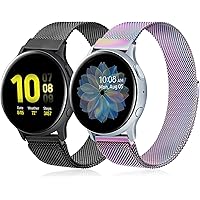 Mugust Metal Bands for Samsung Galaxy Watch Active 2 44mm 40mm & Active 40mm & Galaxy Watch 3 41mm & Galaxy Watch 42mm…