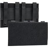 Molle Hook &amp; Loop Panel, 10"x6" Molle Patch Panel for Tactical Vests &amp; Backpacks, Molle Panels for Morale Patches, Badges, Pouches &amp; Backpack Accessories