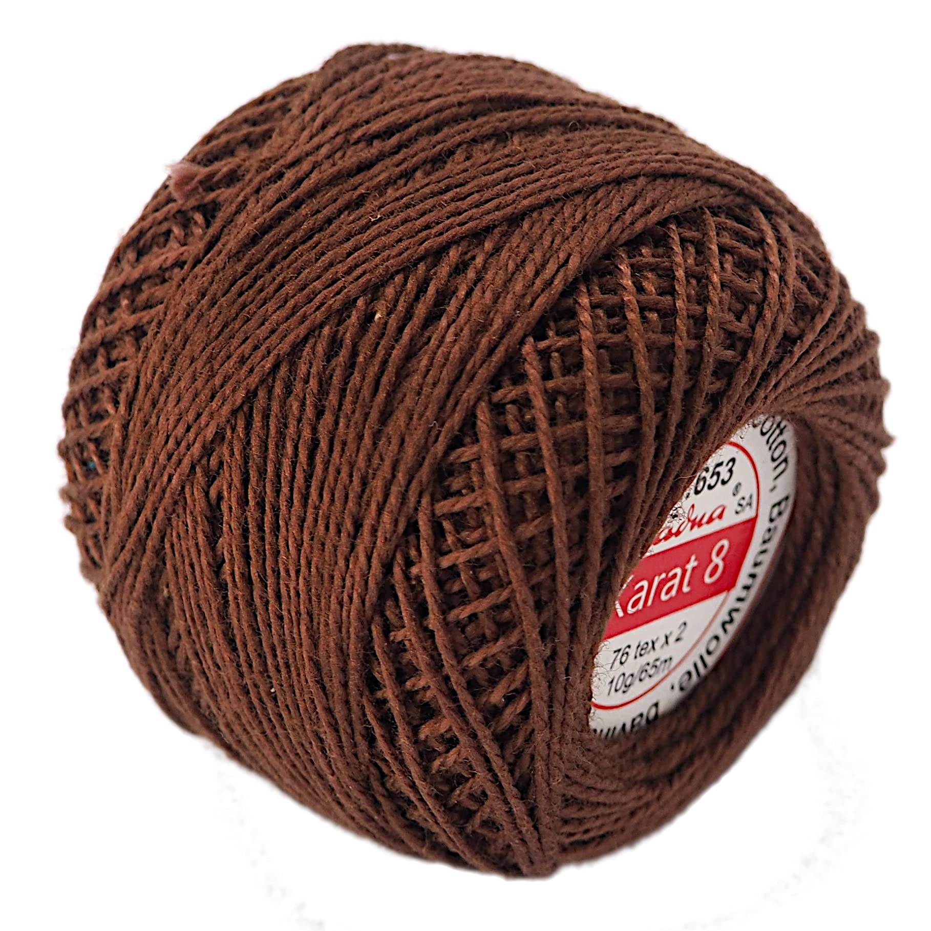 Cotton Crochet Embroidery Yarn 71yd/65m Quality Ball 0.35oz/10g Thread Floss Size 8 (Syrup 653) — image 1