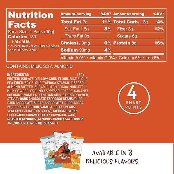 YOUTOPIA HEALTHY OFFICE SNACK MIX, 130 CALORIES, LOW SUGAR, LOW CALORIE, GLUTEN FREE & GMO FREE, HEART HEALTHY SNACK, ESPRESSO OBSESSO TRAIL MIX, 1 OZ, PACK OF 10