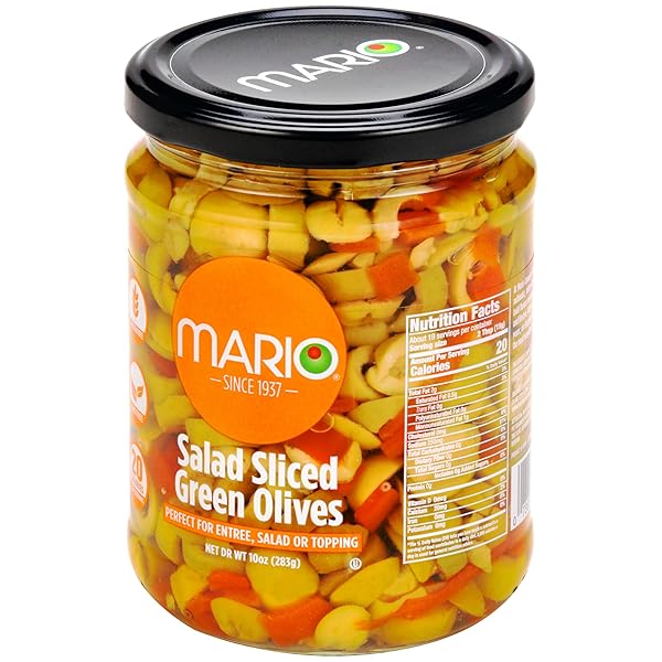 MARIO CAMACHO FOODS SALAD SLICED SPANISH MANZANILLA OLIVES, 10 OUNCE