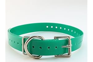 SPARKY PET CO Replacement Strap for Garmin Collars - 3/4" Wide Ultra-Durable Dog E-Collar Replacement for Training, Bark, Shock, Electric, and GPS Collars - 28" Adjustable LengthGarmin (Green-FBA)