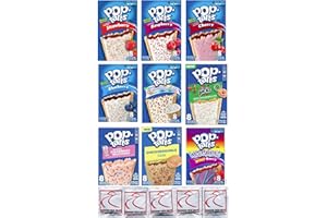 NARROW PATH SALES Pop Tarts Variety Pack FRUIT FLAVORED Sampler, Bundle of 9 Different Flavors. Flavors Include: Strawberry, Blueberry, Raspberry, Cherry, Wildberry; Apple; Confetti; Snickerdoodle, Strawberry Milkshake.1 Box of Each Flavor