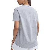 THE GYM PEOPLE Women's Loose Fit Workout T-Shirts V Neck Short Sleeve Running Yoga Lounge Tee Tops