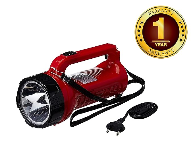 Azacus RL-6650WT 7-Watt Rechargeable LED Torch Lights High Power Long Distance Visible (Color May Vary)