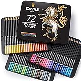 Castle Art Supplies 72 Premium Colored Coloring Pencils Set for Adults Artists Beginners | Ideal for Drawing Sketching Shadin