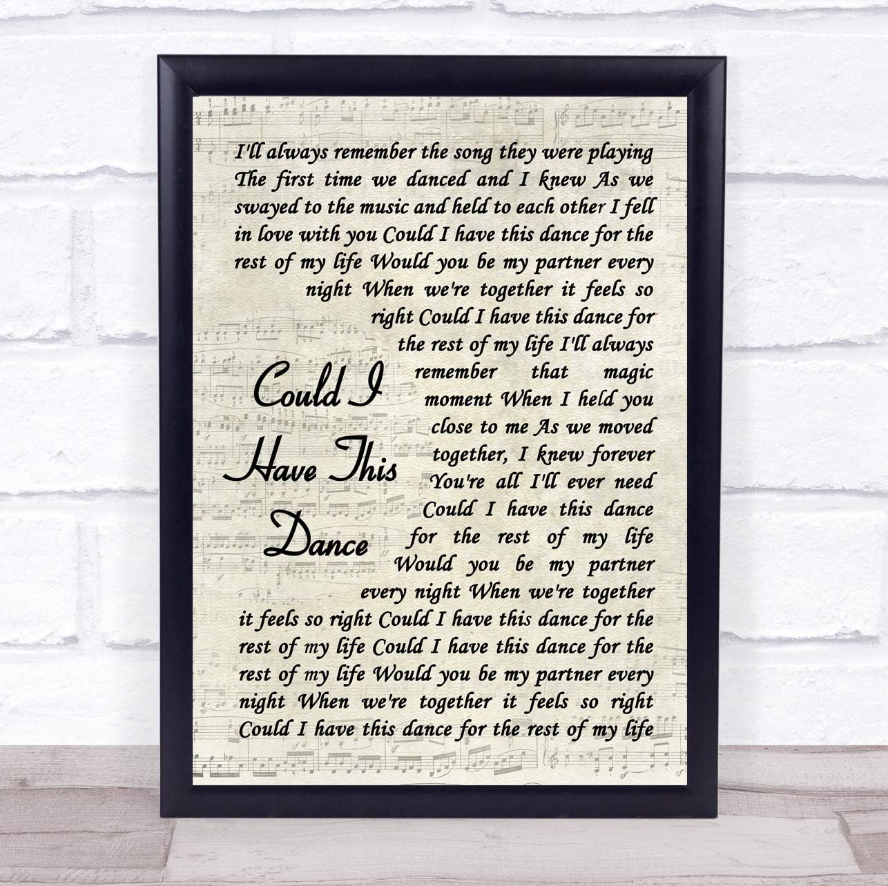 Amazon Com Could I Have This Dance Vintage Script Song Lyric Vintage Script Poster Art Print Office Products