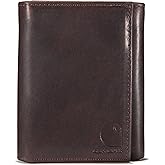 Carhartt Men's Durable Oil Tan Leather Wallets, Available in Multiple Styles