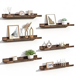 upsimples Floating Shelves for Wall, Wood Mounted