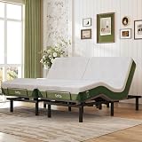 Softa Adjustable Bed Frame Split King with 6" Gel Memory Foam Mattress, Electric Bed Base w/Oxford Fabric Bedspread, Remote Control and Whisper Quiet Single Motor, Anti-Snore (Spilt King)