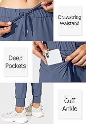 SANTINY Women's Joggers Pants Pockets Drawstring