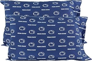 College Covers Everything Comfy Penn State Nittany Lions Pillowcase Pair, King, 20" x 40", Includes 2 King Pillowcases