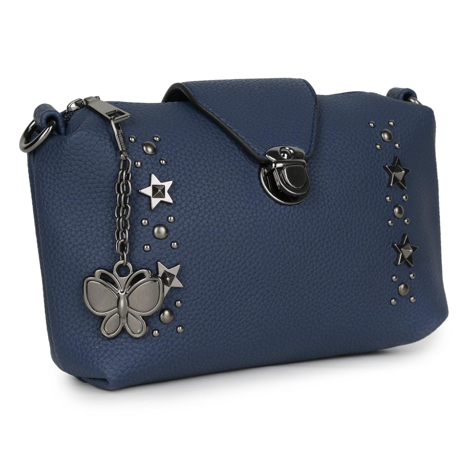 butterflies women sling bag (blue) (bns-b-8031#bl)