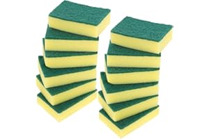 Mobestech 24pcs Thickened Kitchen Dishwashing Scrub Pads with Abrasive Sponge, Rectangular Heavy-Duty Cleaning