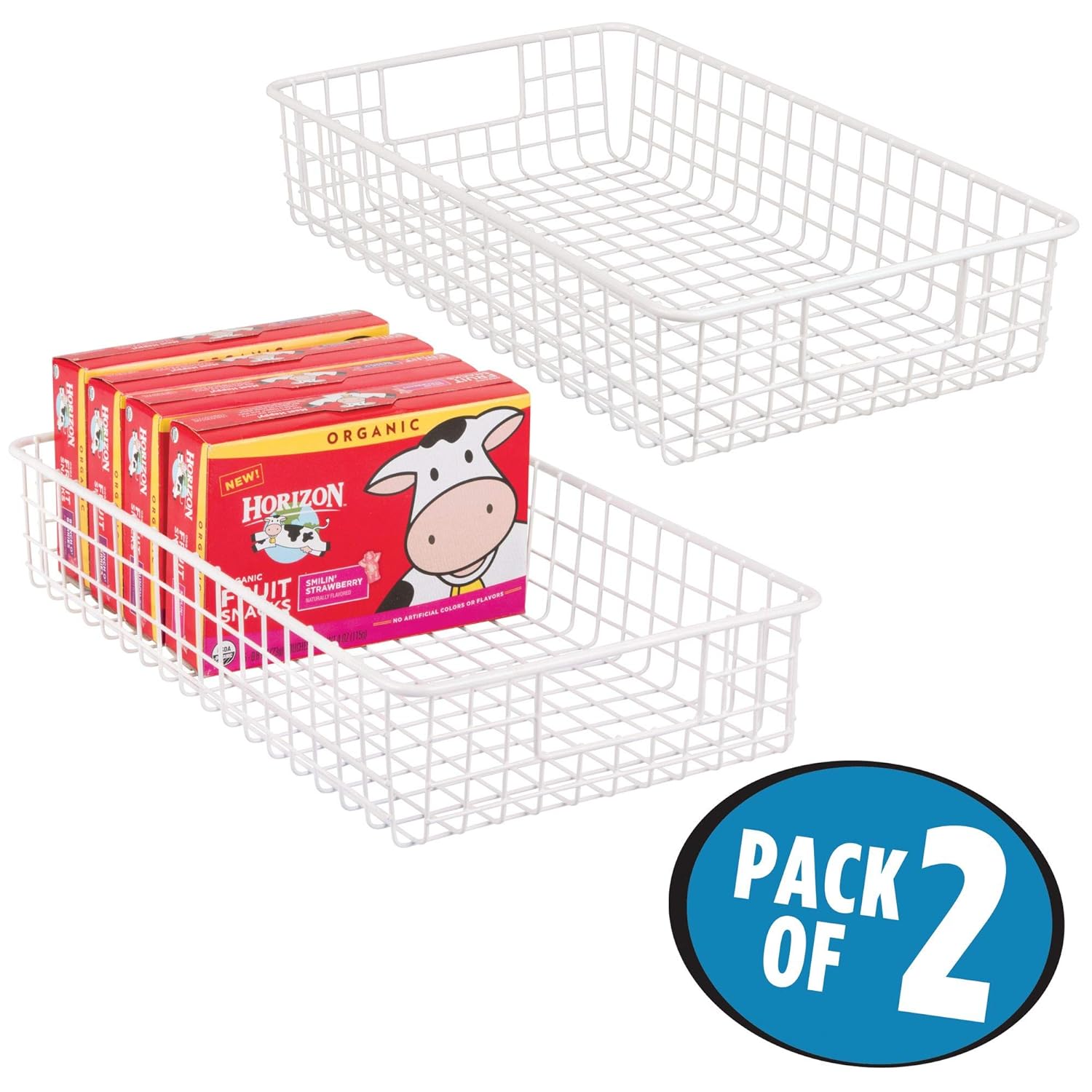 Mdesign Household Metal Wire Cabinet Organizer Storage Organizer
