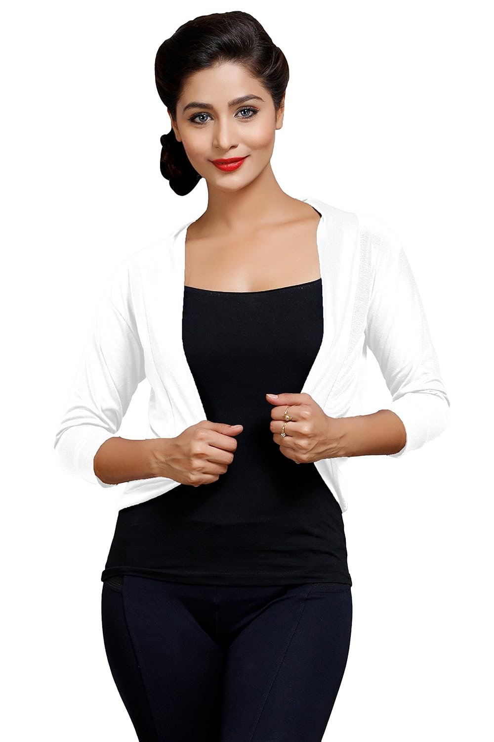 goodtry women's shrug-white