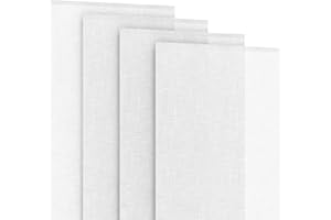 4-Panel Replacement Fabric for Sliding Panel Track Blinds – 23" W x 96" L – Fabric Only – Pre-Attached Hook & Loop Fasteners 