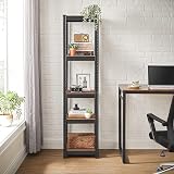 SONGMICS Set of 2 Shelving Units 37x37x150 cm Rustic Brown Black GLR037B02 view 3