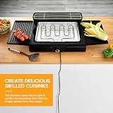 LIVIVO Electric Charcoal BBQ Grill 2200W Indoor Outdoor Thermostat view 5