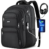 Paude Laptop Backpack,School Backpack Large Bookbag with USB for High School College Students Office Business,Waterproof