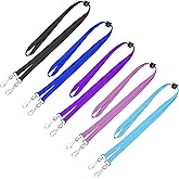 Wisdompro Face Mask Lanyard, 10 Pcs Double Hook Lanyard with Adjustable Length, Mask Holder Around Neck for Kids, Adults, Ear Saver - 5 Colors
