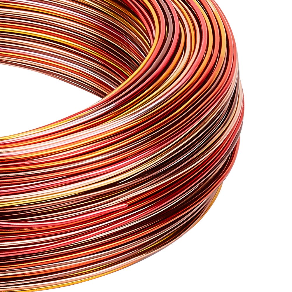 BENECREAT Multicolor Jewelry Craft Aluminum Wire (18 Gauge/1mm, 306 Feet/93.6m) Bendable Metal Wire with Storage Box for Jewelry Beading Craft Project - Silver, Gold, Brown, Red, Sienna